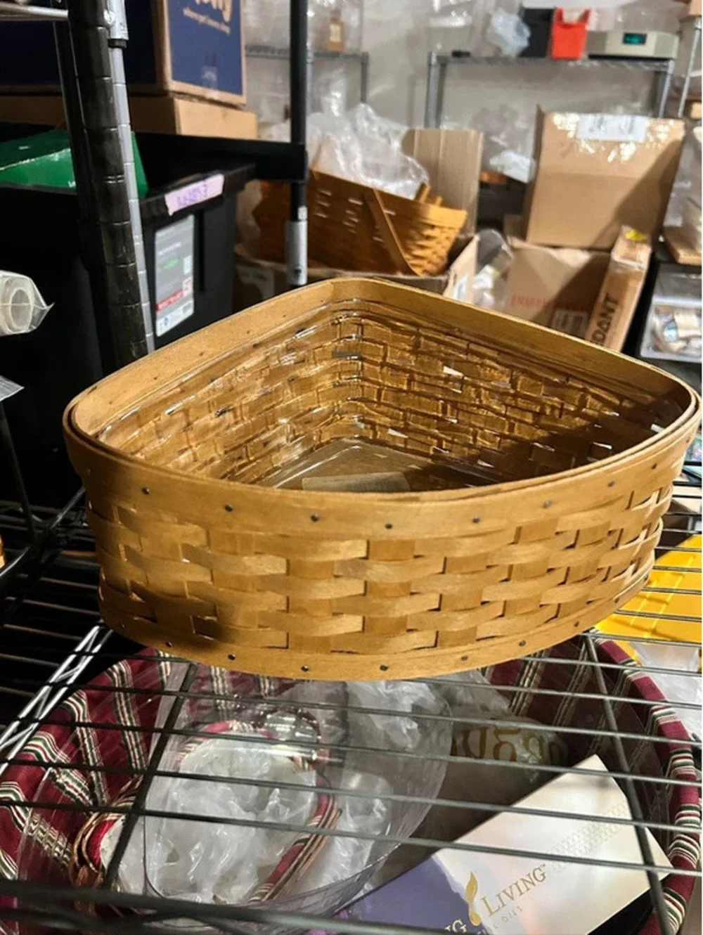 Longaberger large corner basket & protector